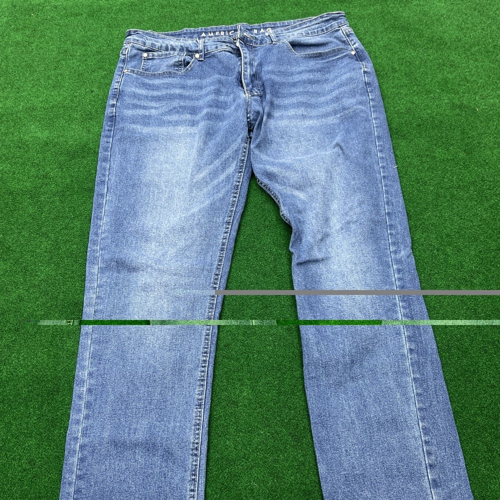 American Rag Mid Rise Comfort Stretch Blue Denim Jeans Mens Size 36x32‎